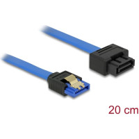 Delock Extension cable SATA 6 Gb/s receptacle straight > SATA plug straight 20 cm blue latchtype