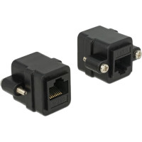 Delock Adapter RJ45 jack > RJ45 jack panel-mount Cat.6 UTP