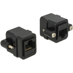 Delock Adapter RJ45 female - RJ45 female panel-mount Cat.6 UTP