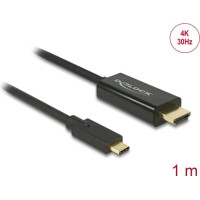 Delock Cable USB Type-C™ male > HDMI male (DP Alt Mode) 4K 30 Hz 1 m black