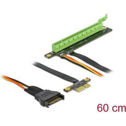 Delock Riser Card PCI Express x1 to x16 with flexible cable 80 cm