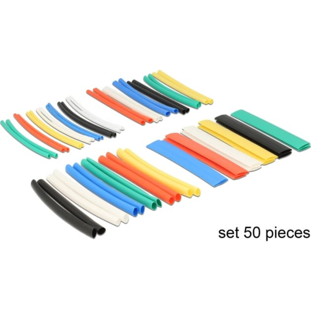 Delock Heat shrink tube set 50 pieces assorted colours