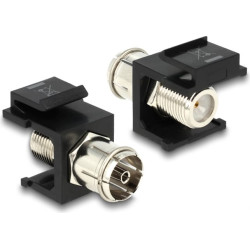 Delock Keystone module IEC female  F female black