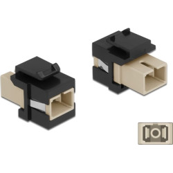 Delock Keystone Module SC Simplex female to SC Simplex female beige / black