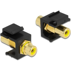 Delock Keystone Module RCA female > RCA female gold plated yellow / black