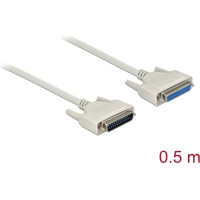 Delock Serial Cable D-Sub 25 male to female 0.5 m