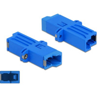 Delock Optic Fiber Coupler E2000 Simplex female to Simplex female Single-mode blue