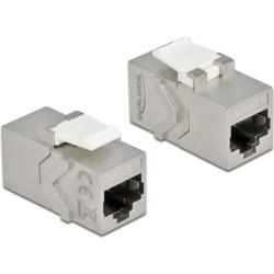 Delock Keystone Module RJ45 jack to RJ45 jack Cat.6A