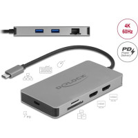 Delock USB Type-C™ Docking Station 4K - Dual HDMI MST / USB 3.2 / SD / LAN / PD 3.0