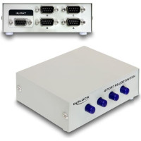 Slēdzis seriālie RS-232 4-porti, manuāls, bēšs, Delock