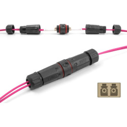 Delock Optical Fiber Cable Connector LC Duplex female to LC Duplex female OM1/OM2 waterproof