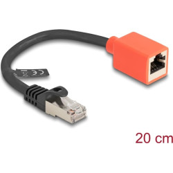 Delock RJ45 Device Protection Adapter Cat.6A S/FTP 20 cm (Break Away Adapter)