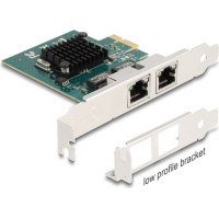 Delock PCI Express x1 Network Card Gigabit LAN 2 x RJ45 BCM