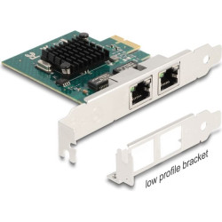 Delock PCI Express x1 Network Card Gigabit LAN 2 x RJ45 BCM
