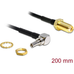 Delock Antenna adapter SMA jack bulkhead  CRC-9 90 plug 200 mm