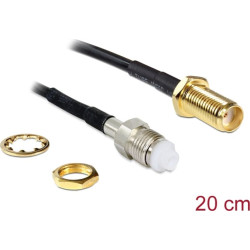 Delock Antenna Cable SMA Jack Bulkhead  FME Jack 200 mm