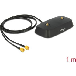 Delock Antenna Base SMA plug  SMA Jack LTE MIMO 1 m Black Low Loss