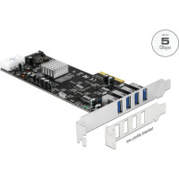 Delock PCI Express x4 Card > 4 x external USB 3.0 Quad Channel