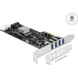 Delock PCI Express x4 Card > 4 x external USB 3.0 Quad Channel