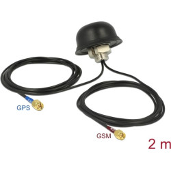 Navilock Multiband GNSS GSM UMTS LTE SMA 28 dBi / 5 dBi 2 x 2 m RG-174 Antenna omnidirectional roof mount outdoor