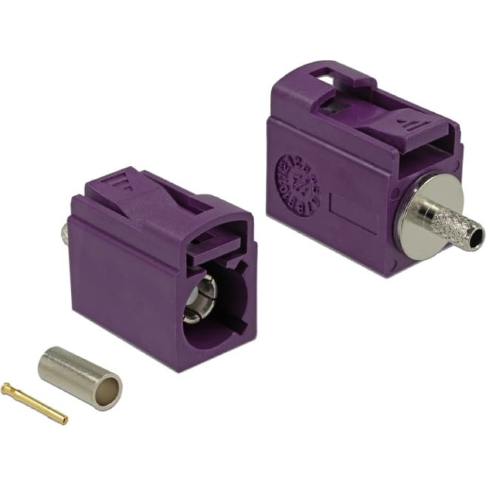 Delock FAKRA D jack 21 mm (short) for crimping