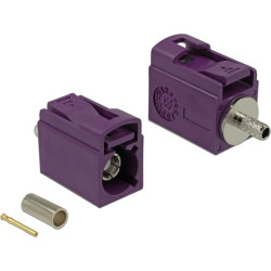 Delock FAKRA D jack 21 mm (short) for crimping