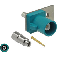 Delock FAKRA Z plug spring pin for soldering 1 prepunched hole