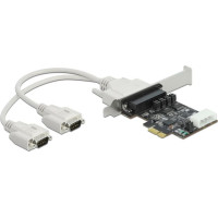 Delock PCI Express x1 Card to 2 x Serial RS-232 with voltage supply 5 V / 12 V