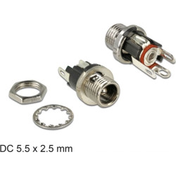 Delock Connector DC 5.5 x 2.5 x 9.5 mm female bulkhead