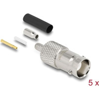 Delock BNC jack for crimping RG-174 / RG-316 with matching shrink tube