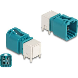 Delock Mini FAKRA Z plug quad angled B-Type PCB