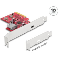 Delock PCI Express x4 Card to 1 x external USB 10 Gbps USB Type-C™ female + 1 x internal USB 10 Gbps Type-A female - Low Profile Form Factor