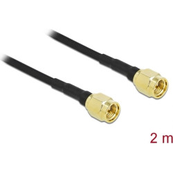 Delock Antenna Cable SMA plug to SMA plug LMR/CFD100 2 m low loss