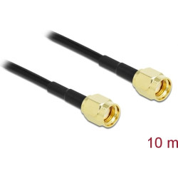 Delock Antenna Cable RP-SMA plug to RP-SMA plug LMR/CFD100 10 m low loss