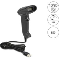 Delock USB Barcode Scanner 1D and 2D with connection cable - German Version