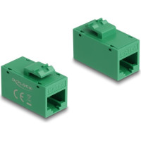 Delock Keystone Module RJ45 jack to RJ45 jack Cat.6A UTP green