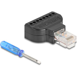 Delock RJ45 plug to Terminal Block with screwdriver Cat.5e