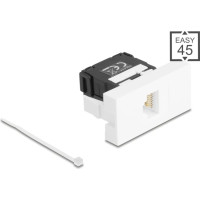 Delock Easy 45 Module RJ45 jack to LSA Cat.6A 180° toolfree black / white