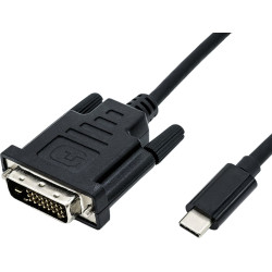 ROLINE USB Type C - DVI Cable, M/M, 1.0 m