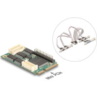 Delock Mini PCIe I/O PCIe full size 4 x Serial RS-232, 1 x Parallel