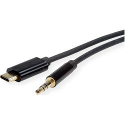 ROLINE Type C - 3.5mm Audio Adapter, M/M, black, 3 m