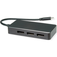 Value USB Type C -DP Multistream Adapter, 3x DP, 4K, M/F