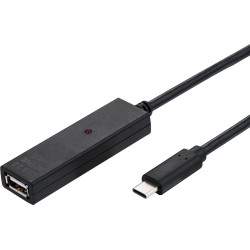 Value USB 2.0 Extension Cable, Active with Repeater, A - C, black, 20 m