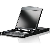 Aten CL5800N KVM-Konsole, 48cm LCD, VGA, PS/2-USB, Peripheral Port, CH-Layout