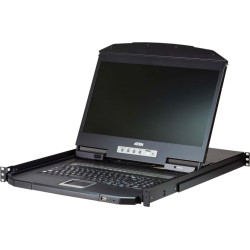 Aten CL3108NX KVM-Switch, 18,5Zoll TFT, VGA, PS/2-USB, 8 Port, DE-Layout