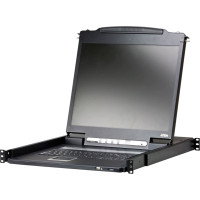 Aten CL3000N KVM-Konsole, 48cm LCD, VGA, PS/2-USB, USB Port, LED HG-Bel., US-Layout