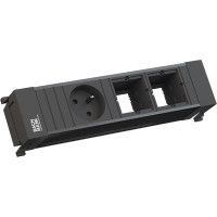 Bachmann POWER FRAME 1xUTE 2xCM plastic profile black