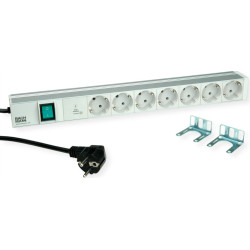 Bachmann 19" 1U 7xCEE7/3 1xSPD-Plus 1xswitch 2.0m CEE7/7