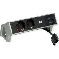 Bachmann DESK2 2xP40 1xUSB A/C 22W, 0.2m GST18 INOX Italia