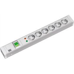 Bachmann 19" 1.5U 6xCEE7/3 1xswitch SPD power 2.0m CEE7/7